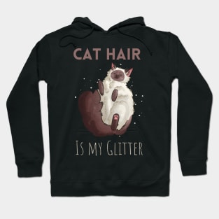 Cat Hair is my Glitter - Ragdoll cat Hoodie